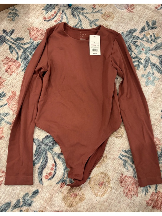 a new day Tops - a new day Long-Sleeve Scoop Neck Bodysuit - Rusty Brown